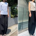 カレンソロジー コットンリネンドロストパンツ 黒