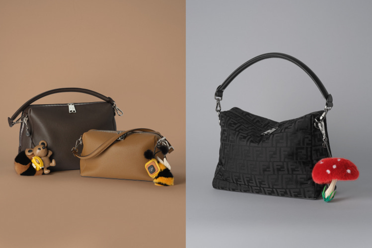 メンズバッグチャーム着用例