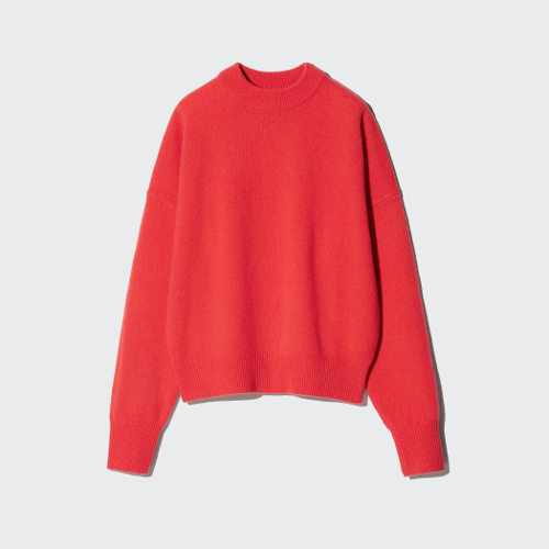 ラムモックネックセーター