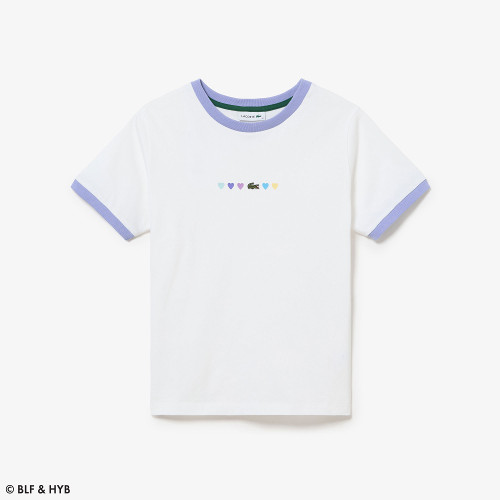 ハートプリント&ワニリンガーTシャツ