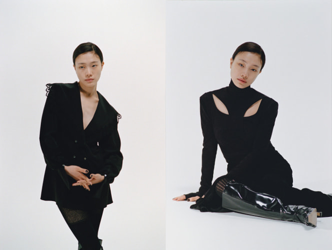 レースシャツ、ボディスーツ着用画像