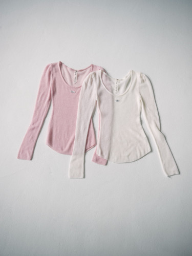 シアー長袖トップス