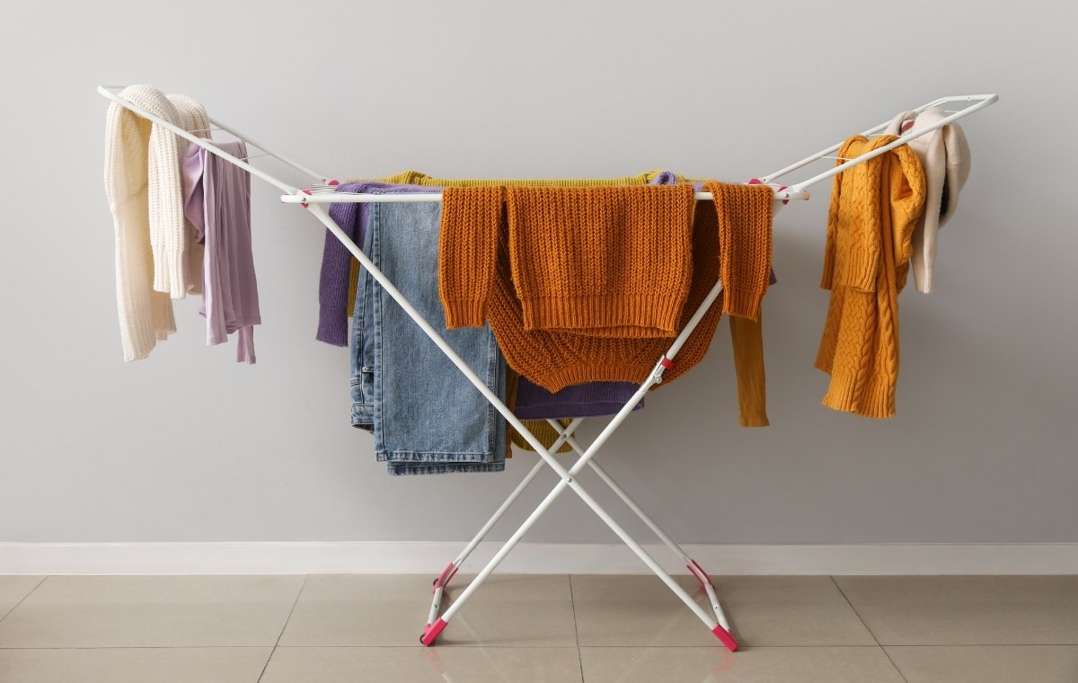 部屋干し中の写真