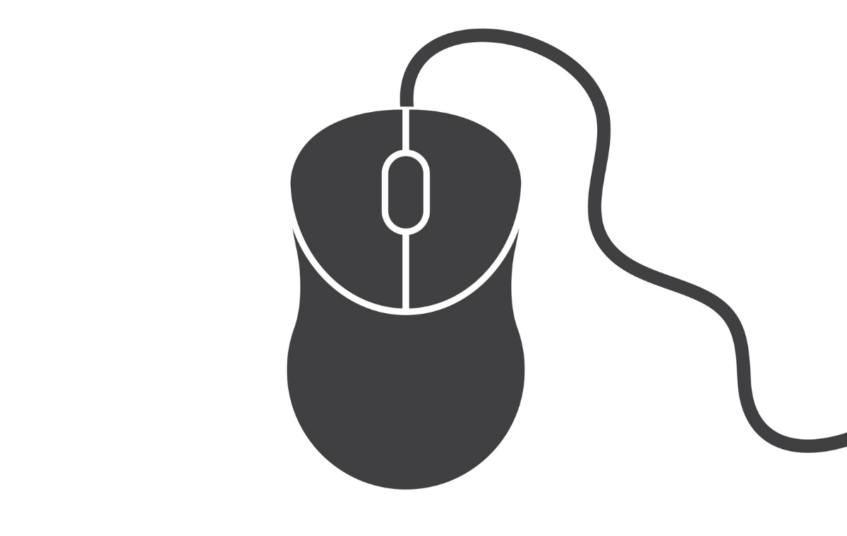 有線マウスのイラスト