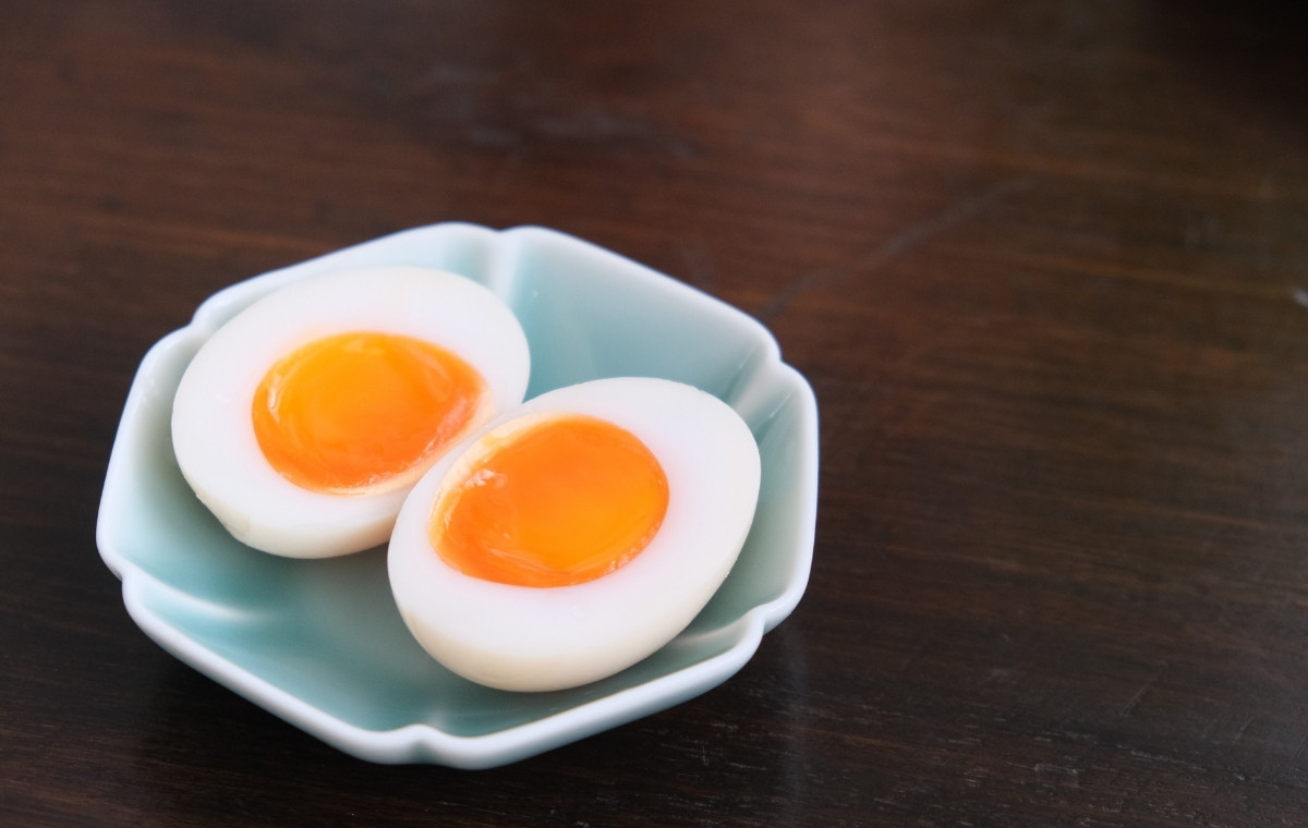 半熟卵の写真