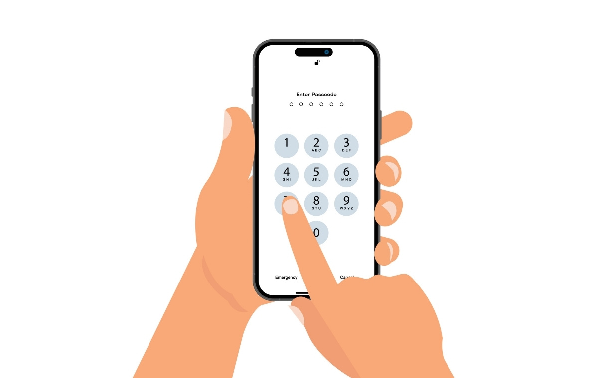 スマホのパスコードの写真