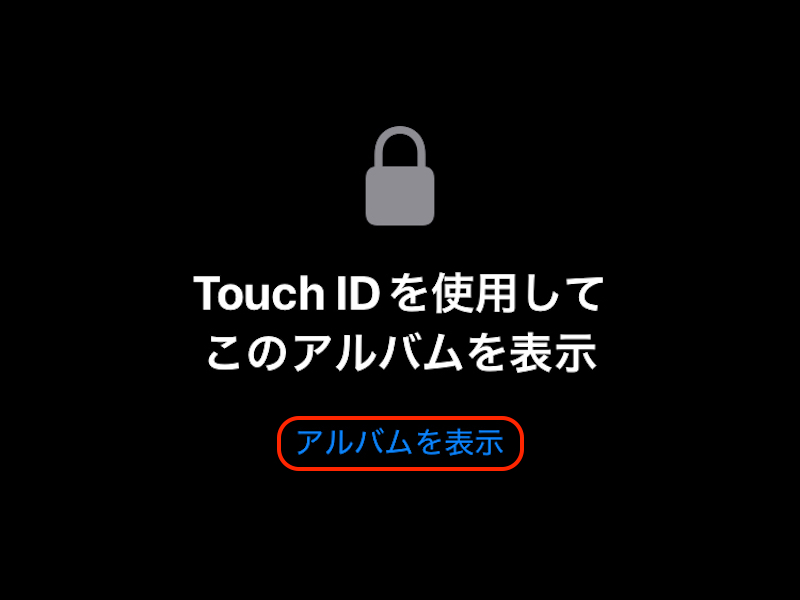 アルバムを表示画面のスクリーンショット