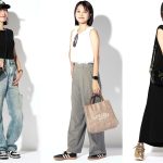 ドマーニ読者モデル3人のスニーカーコーデ全身写真