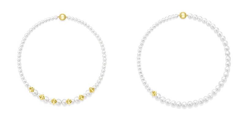 スクエアリーフ ネックレス￥2,035,000 YG/淡水真珠 スクエアリーフ ネックレス￥1,540,000 YG/淡水真珠