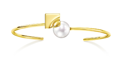 スクエアリーフ ブレスレット￥770,000 YG/淡水真珠