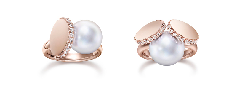 ディスクパール リング￥1,375,000 SG/南洋真珠 白蝶/ ダイヤモンド ディスクパール リング￥1,650,000 SG/南洋真珠 白蝶/ ダイヤモンド