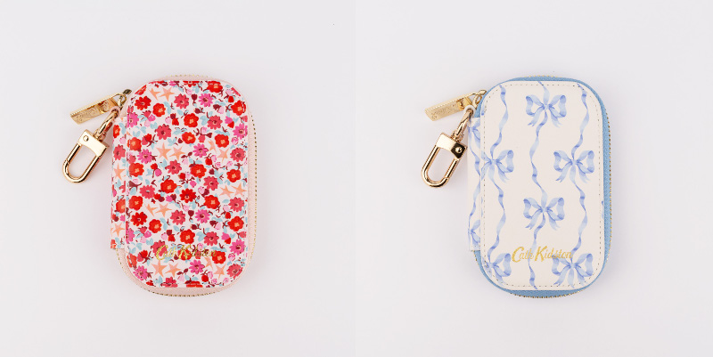 キーケース小花、リボン