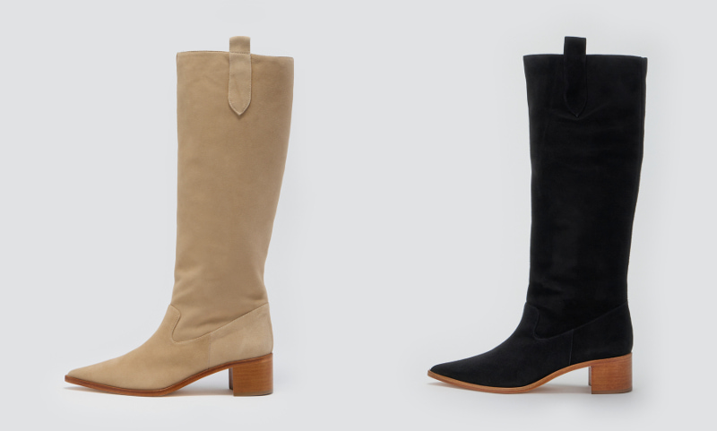 「セリビア」 スウェードロングブーツ