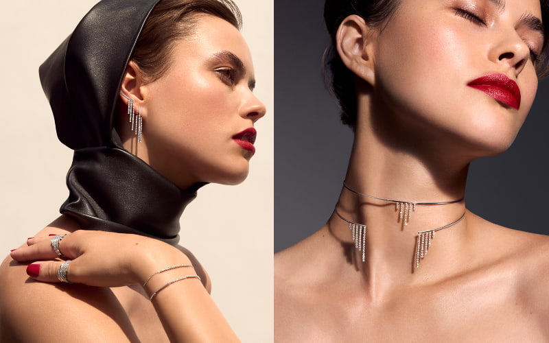 ピアス、チョーカー着用画像