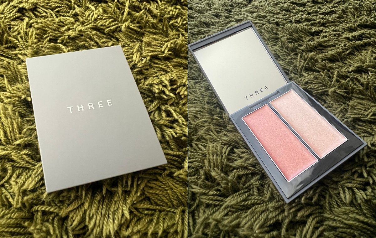 チークのパッケージと開いた状態の写真