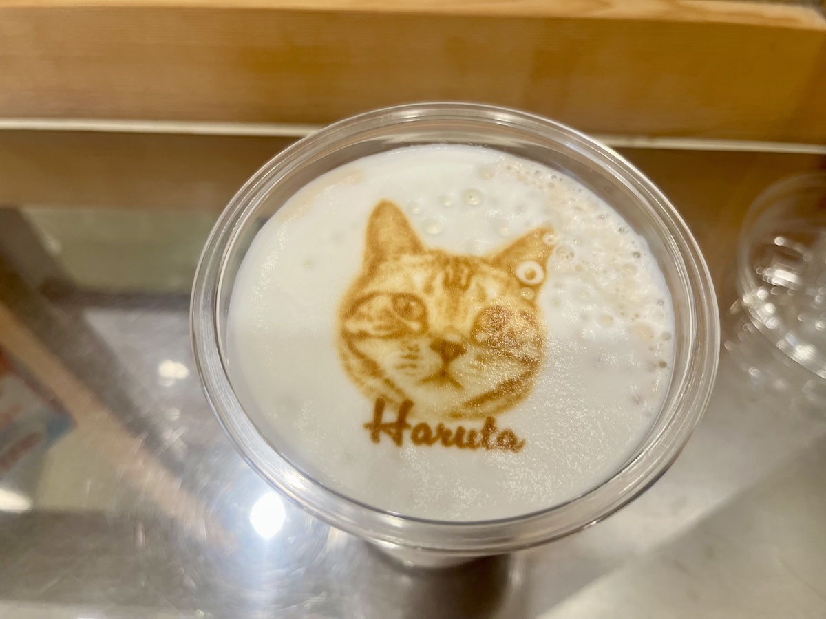 お気に入りのネコちゃんを選んでオーダーするラテアートも!