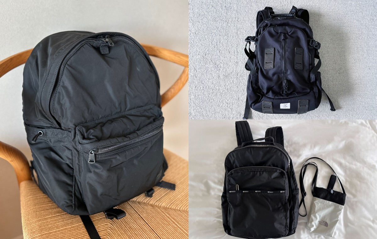 リュックの写真を3つ並べた画像