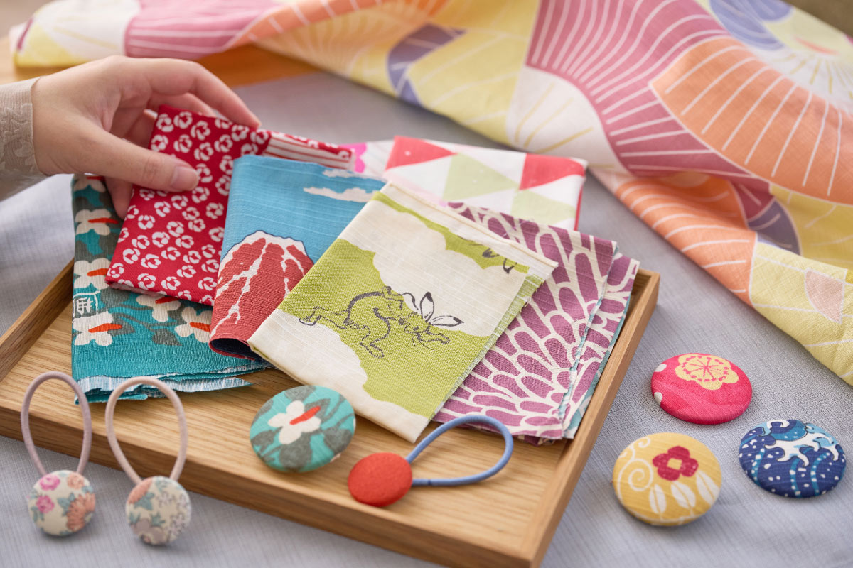 ふろしきのハギレを使った手作り体験イメージ