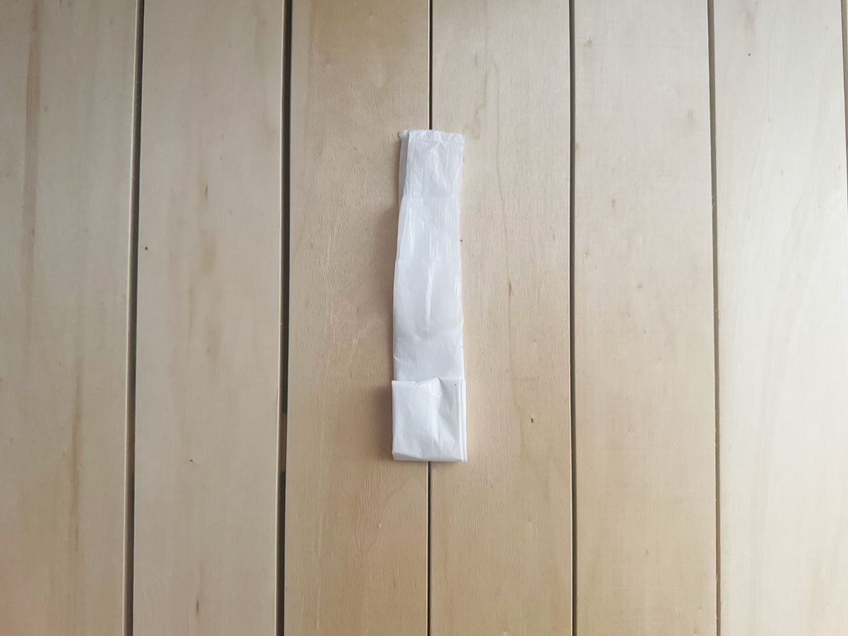 下側を2回折った工程