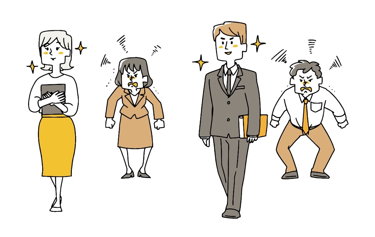 綺麗な人をうらやむ男女