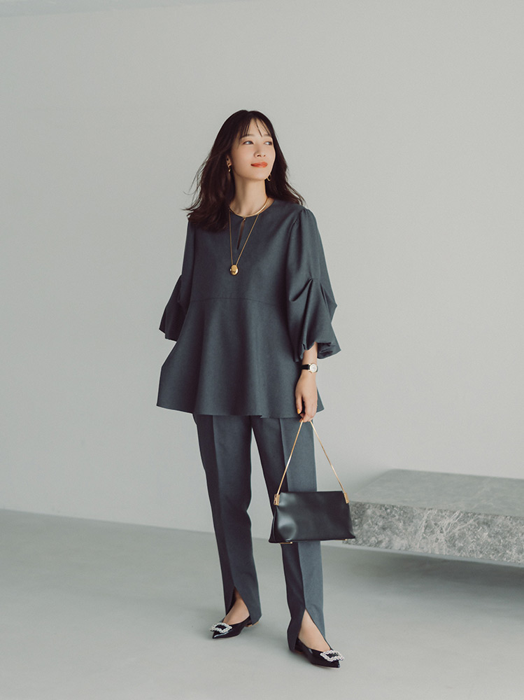 快適な着心地と今っぽい〝映え〟が両立する、優秀セットアップ