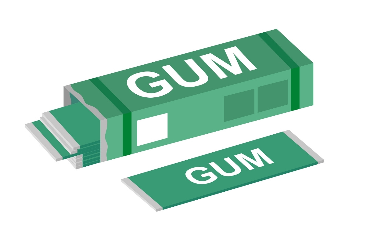 板状ガムのイラスト