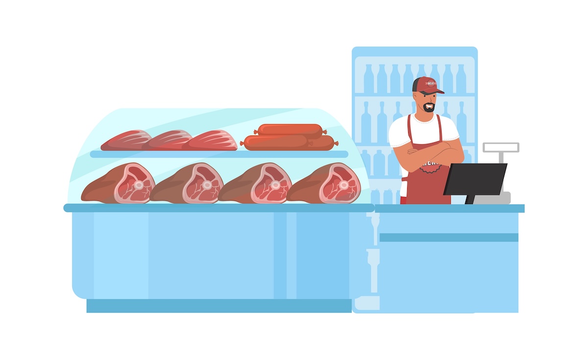 肉屋のイラスト