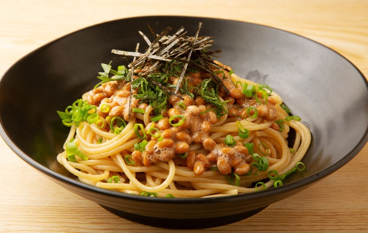 納豆パスタの写真