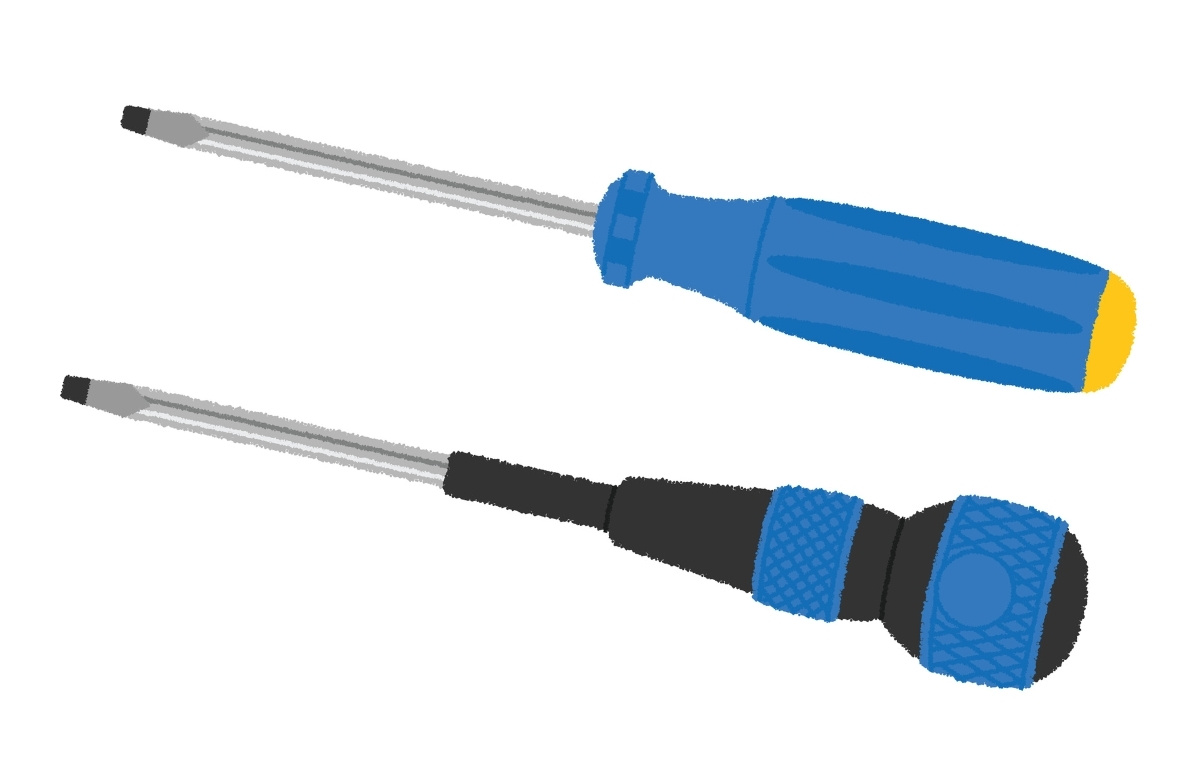 マイナスドライバーのイラスト