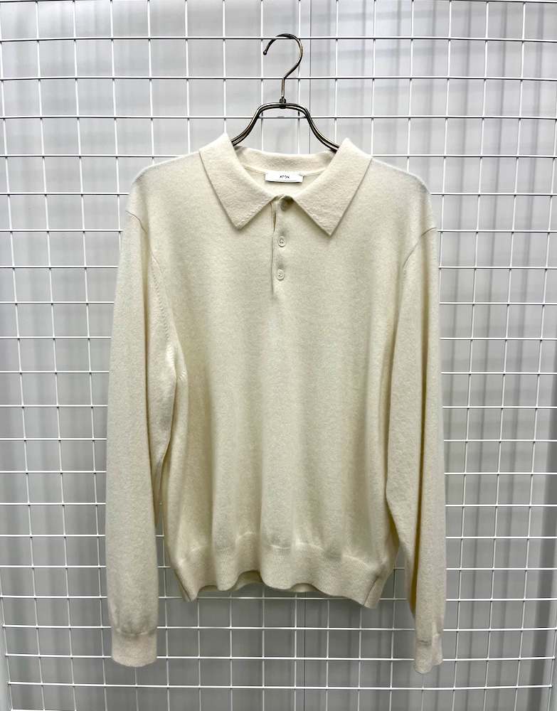 “エイトン”のカシミアポロニット