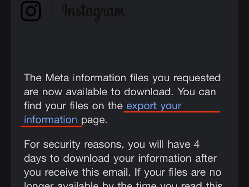インスタグラム 設定画面