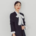 ビッグシルエットのジャケット×長め丈スカートのセットアップ