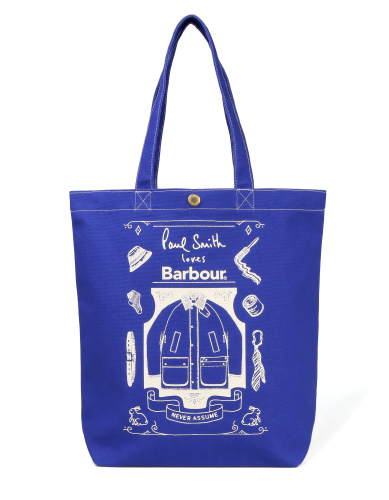 青いトートバッグ