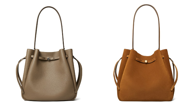 ロミー ラージ バケットバッグ ティラミス、ブラウン