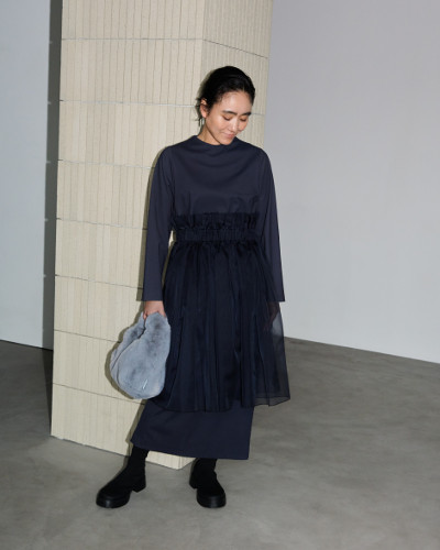 ハイネックワンピースセット着用例