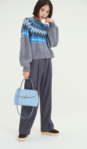 センタープレスワイドパンツ