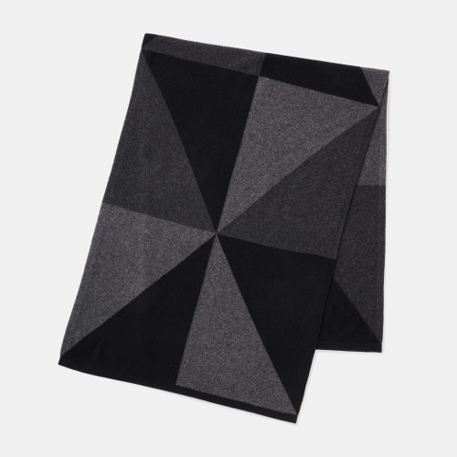 ジオメトリックニットストール