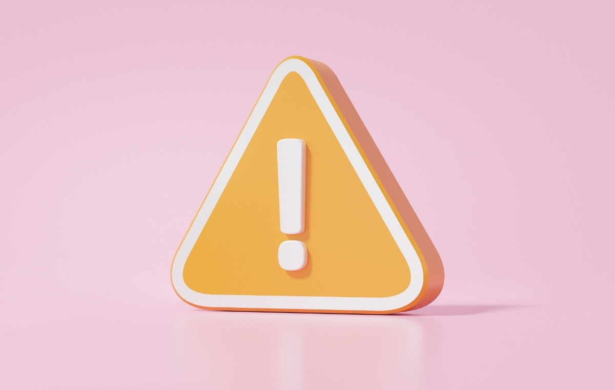 危険マークの3d画像