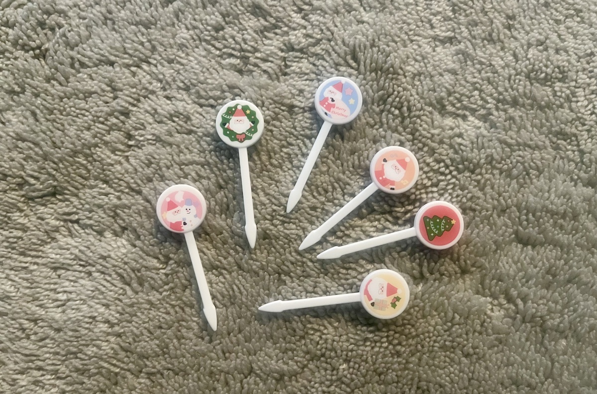 6種類のデコレーションピックス