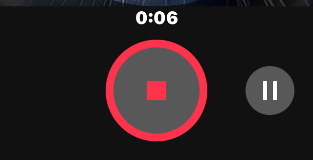 LINEのプロフィール画像設定　動画撮影画面