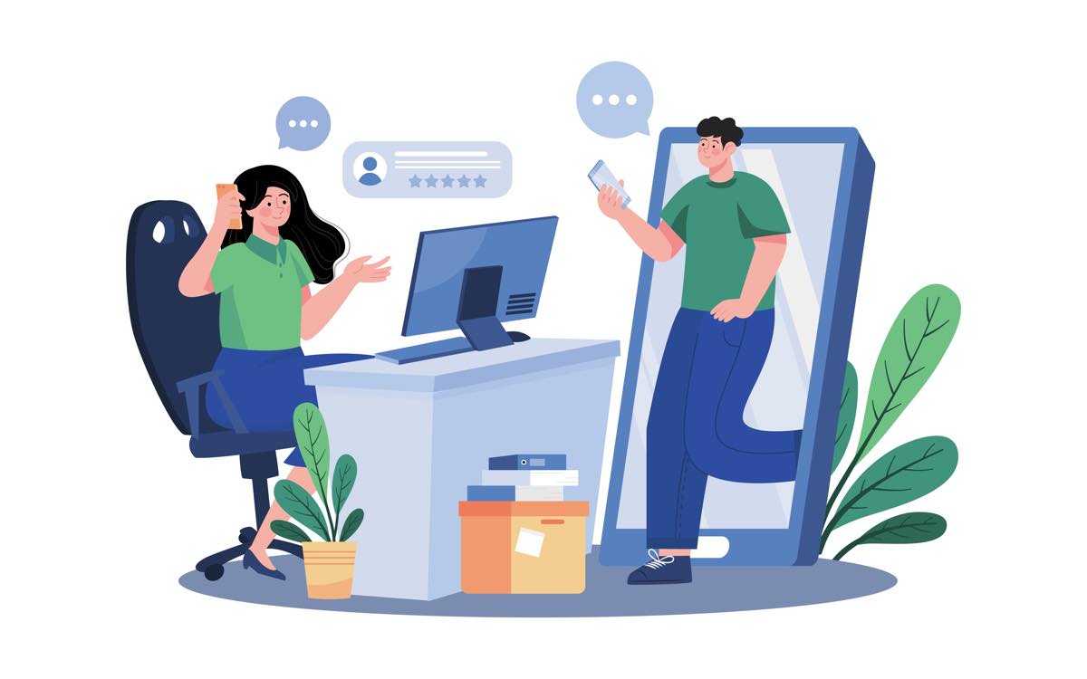 ビジネスをする男女