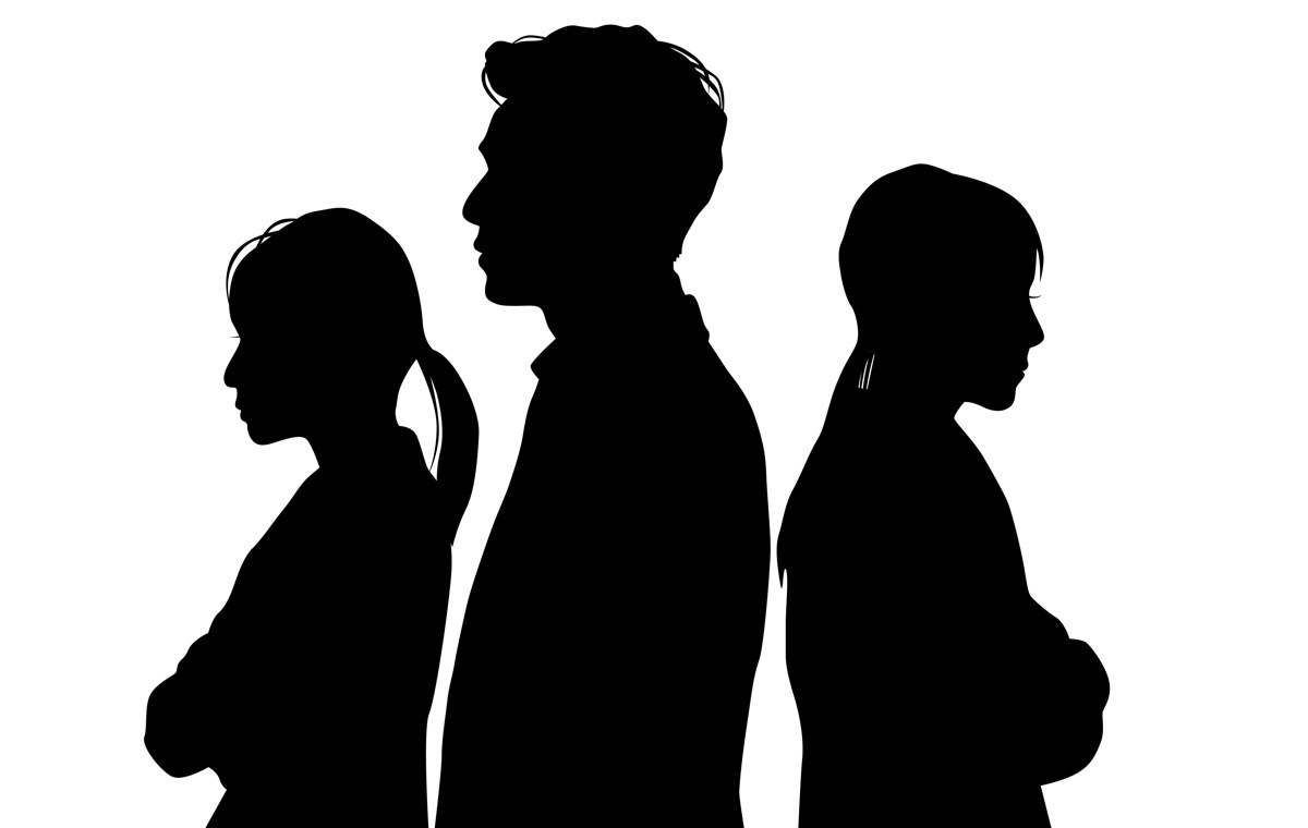 男女のシルエット
