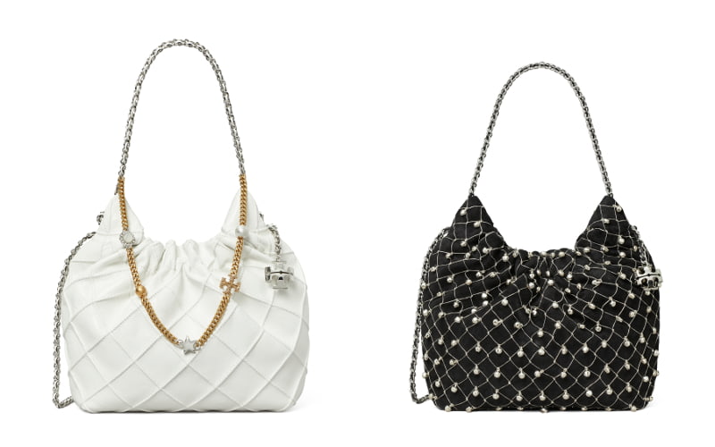 フレミング ミニ ホーボー バッグ ホワイト、ブラック