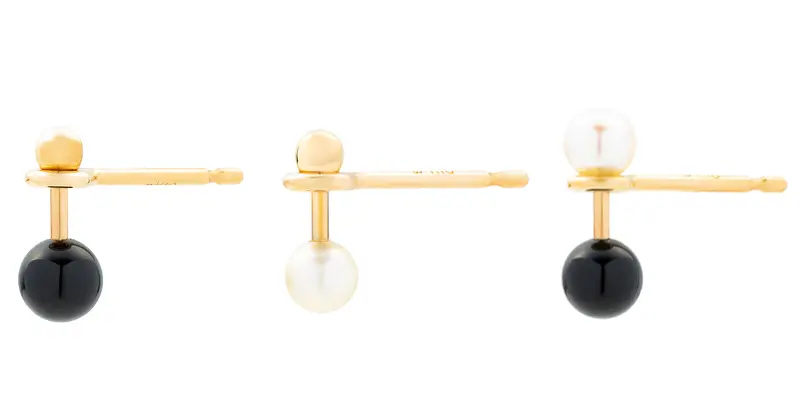 HONEY ANT オニキス ピアス HONEY ANT アコヤパール ピアス HONEY ANT アコヤパール オニキス ピアス