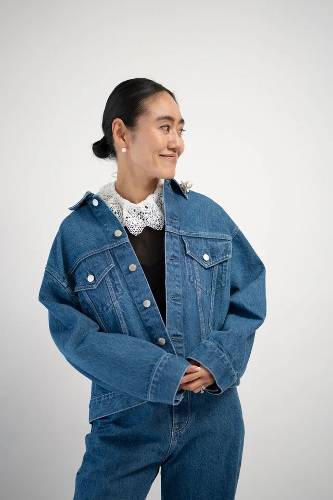 レースつけ襟着用例