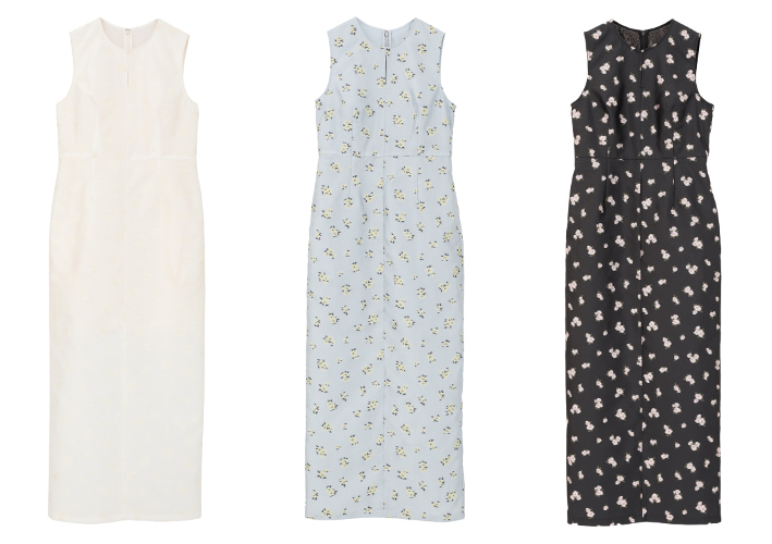 MINAMI TANAKA×CLANE FLOWER JACQUARD ONEPIECE