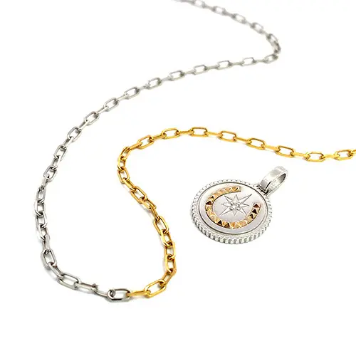 SV925（Pt1000コーティング/ゴールドコーティング）チェインとチャーム