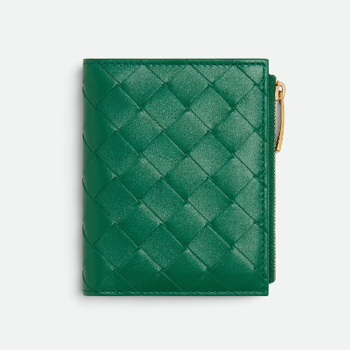 イントレチャートナッパレザーの二つ折りスモールウォレット