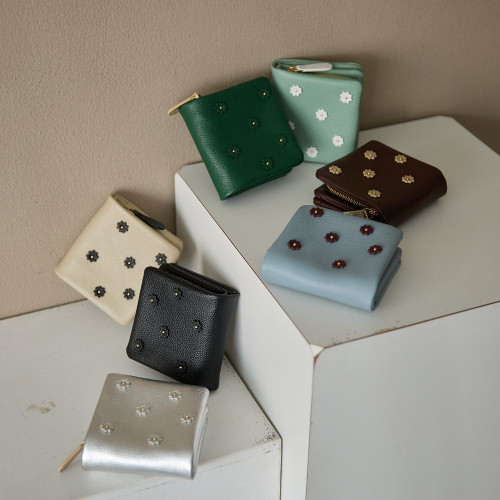 スモールフラワー ハーフウォレット全7色