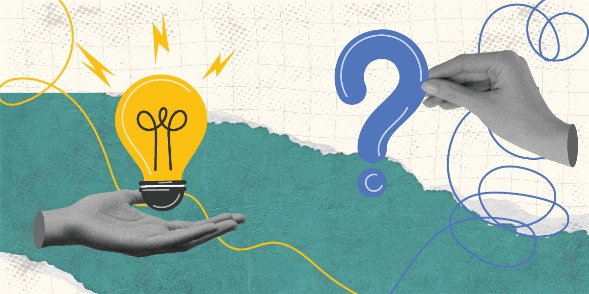 はてなマークと電球のイメージ画像
